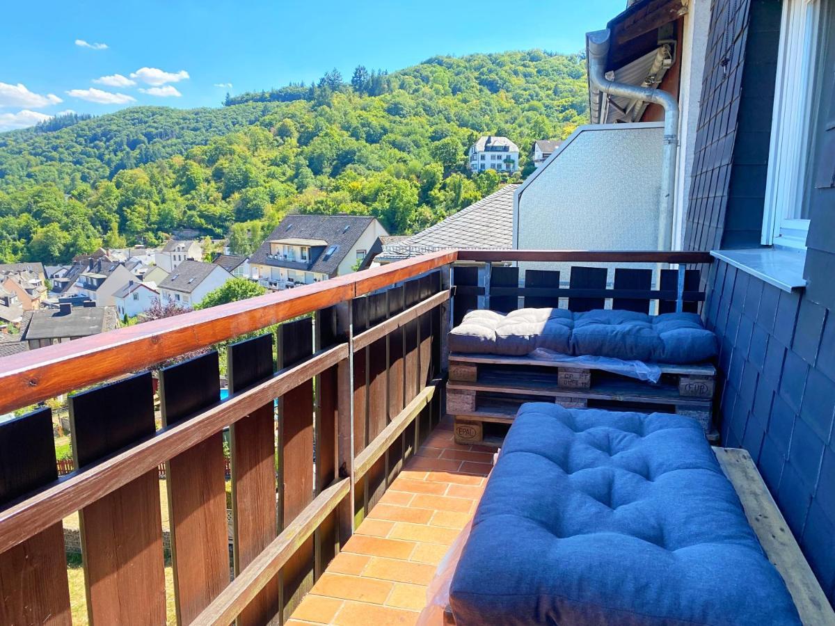 Burg Panorama Blick Moderne Zentrale Fewo Cochem Esterno foto
